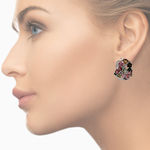 серебряные серьги с полудрагоценными камнями 57080352